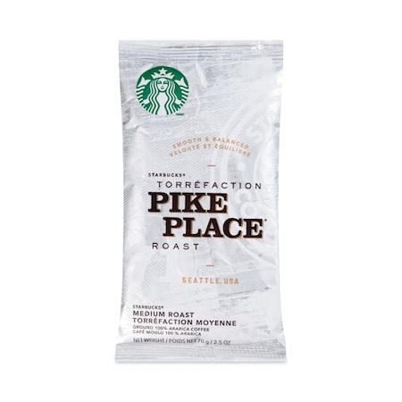 Starbucks Coffee, Pike Place, 2.7 oz Packet, PK72, 72PK 12411960
